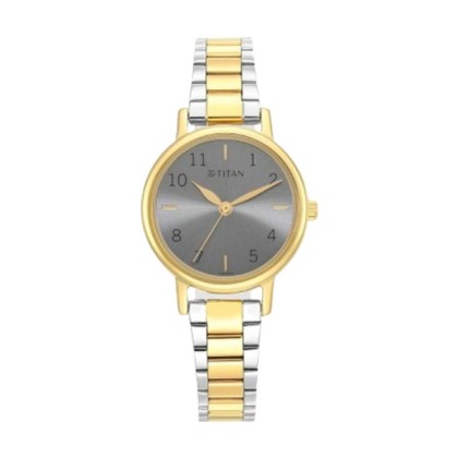 Titan Karishma 2678BM01 Grey Dial Stainless Steel Strap Quartz Analog Women Watch